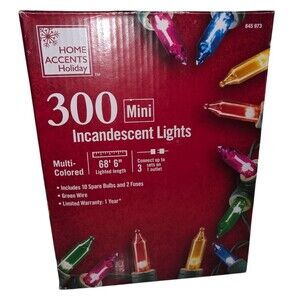 Home Accent Holiday 300 Incandescent Lights 68' 6" Lighted Lenght